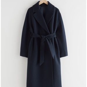 NWT Belted Oversized Wool Coat Sz Small/ FIT 6-12